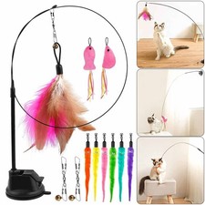 15 Stk Interaktive Katzenspielzeug Set Katzen Spielzeug Katzenangel mit Saugnapf