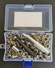 100tlg. Ösen Set 10-16mm Rundösen Ösenstempel Locheisen Planenösen Gartenplane