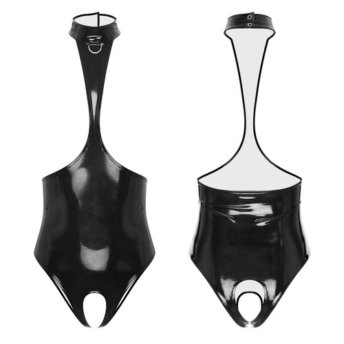 Damen lack leder rompers - de,