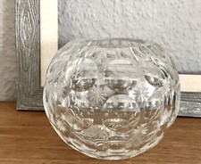 Antik  Art Déco Kugelvase Glasvase Vase Schliff Schnitt Bleikristall Edel