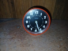 Retro STAIGER Wecker Tischuhr Uhr Clock orange rund Vintage 60er 70er
