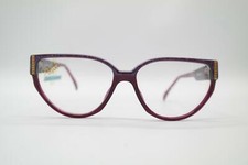 Vintage Stepper SI 51 Violett Weinrot Gold Oval Brille Brillengestell NOS