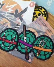 Teanage Mutant Ninja Turtles Patches, TMNT Heat Seal Patches.