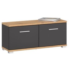 Sitzbank Schuhbank mit Stauraum Truhenbank Flurmöbel - Grau