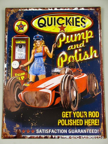 Blechschild quickies pin - blechschild,