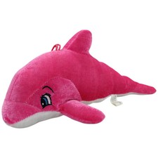 ALIKI Pinker Delfin mit weißem Bauch, groß Kuscheltier 34cm Gebraucht Delfin