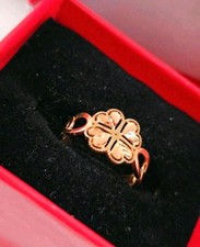 Goldener Ring Kleeblatt 916 er