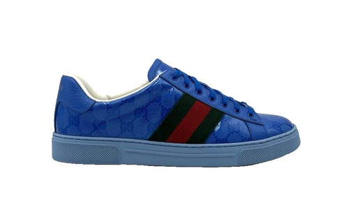 Gucci ace blue crystal low - gg,
