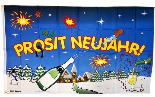 Flagge frohes prosit neujahr - ,
