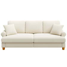 3 Sitzer Sofa Chenille Couch Polstersofa mit Abnehmbare Kissen und Rückenlehnen