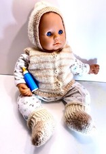 Zapf Puppe Chou Chou 48 cm Babypuppe Schlafaugen Set mit Kleidern und Nuckel