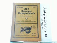 BFB Branchen- Fernsprechbuch zum Amtlichen Fernsprechbuch für den Bezirk d 70081