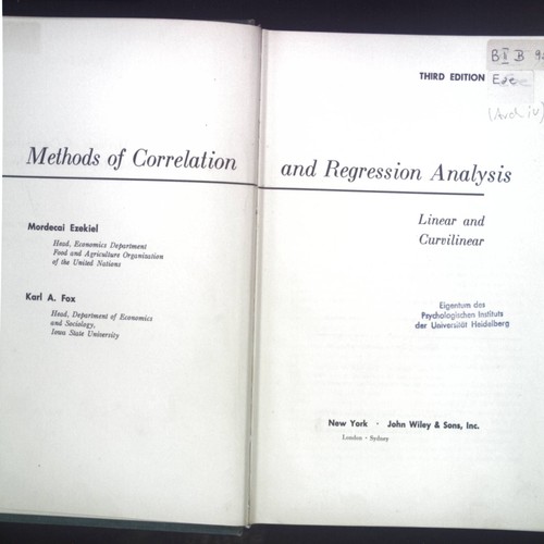 Methods correlation and - of,