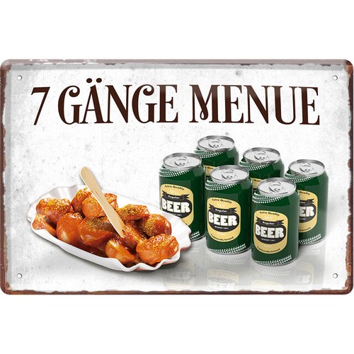Blechschild 20x30 curry wurst - curry,