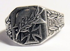 MK-art Militaria Ring Schöner deutscher Ring "Ich beklage einen Helden"
