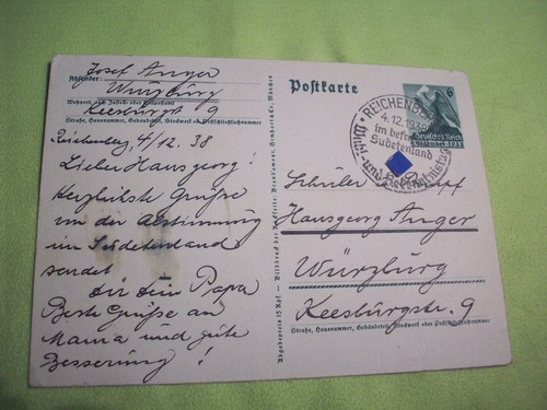 Postkarte stempel - postkarte, +