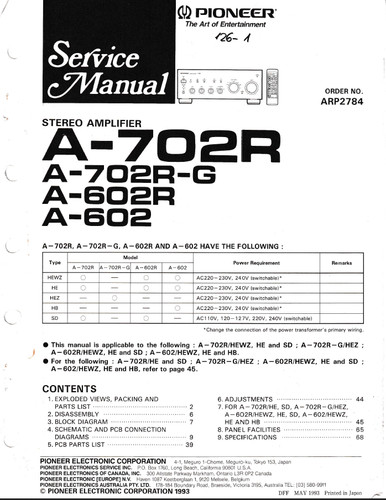Service manual für pioneer - service,