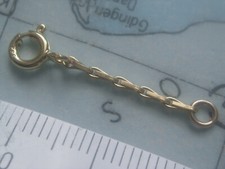 Verlängerungskette Haferkorn 30 x 1,5 mm Gold 333,Kettenverlängerung Gold 3 cm