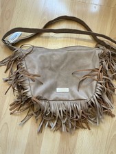 Marco Tozzi Fransen Tasche Braun Kunstleder Neu