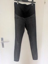 H&M Mama Super Skinny High Rib Umstandsjeans grau Gr. 38 Schwangerschaft