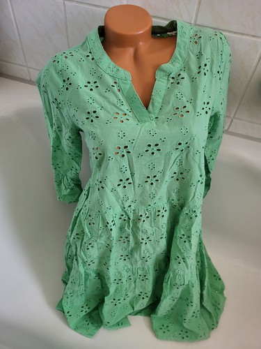 Gina damen kleid lochstickerei - kleid,