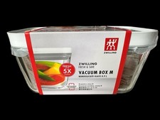 Zwilling Vakuumbox M Borosilikatglas weiß Premium, Spülmaschinenfest Küche Dose