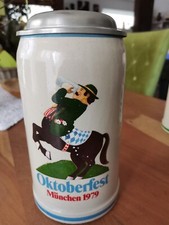 Oktoberfest Jahreskrug 1979 mit Zinndeckel   RARITÄT