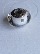 Original  Pandora Element, Charm Murano, weiß, retired