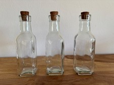 3 Stück Leere Glasflasche Likörflaschen Saft Glas Flaschen mit Korken 150-200 ml