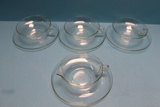 3 ALTE TEEGLÄSER TEETASSEN  1 MILCHKÄNNCHEN JENAER GLAS TEFLA WAGENFELD