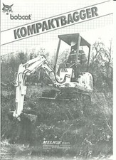 Prospekt Bobcat Kompaktbagger 120 123 Melroe