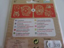 NEU/OVP  Mal Schablone 2 x Raubtiere DJECO 2 Poichoirs 11 x 8,5 cm s. Bilder