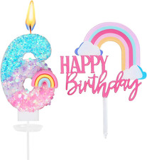 Geburtstagskerzen Zahl 6 3D