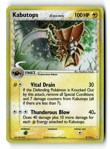 Pokemon karte kabutops delta - pokemon, (delta