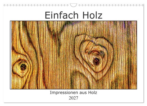 Einfach holz wandkalender - einfach, (wandkalender