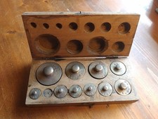 Messinggewichte holzbox - , messinggewichte,