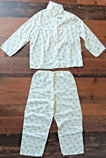 Kinderschlafanzug Weiß mit Blumen Original Vintage Schlafanzug für Kinder Retro