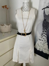 Escada Damen Glattleder Gürtel Braun Goldene Schnalle Länge 82 cm Breite 2,5 cm