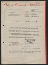 ERFURT, Brief + Prospekt 1937/38, Otto Reipert, hier Einkochringe