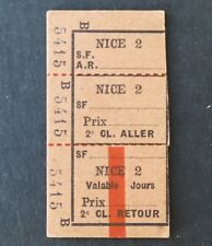 Altes Ticket Zugticket NIZZA