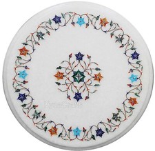 Rund Weißer Marmor Kaffee