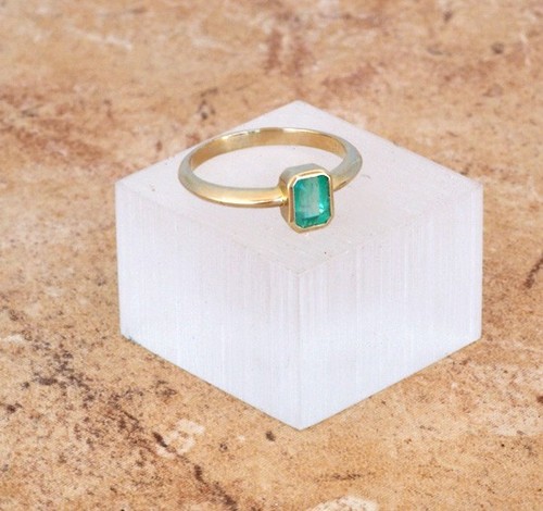 Smaragd ring klassiker - smaragd,