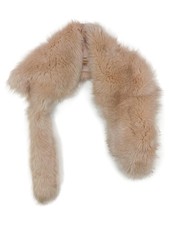 MARC CAIN Schal Damen Beige Elegant Kunstfell Stola 22x144 cm Polyacryl