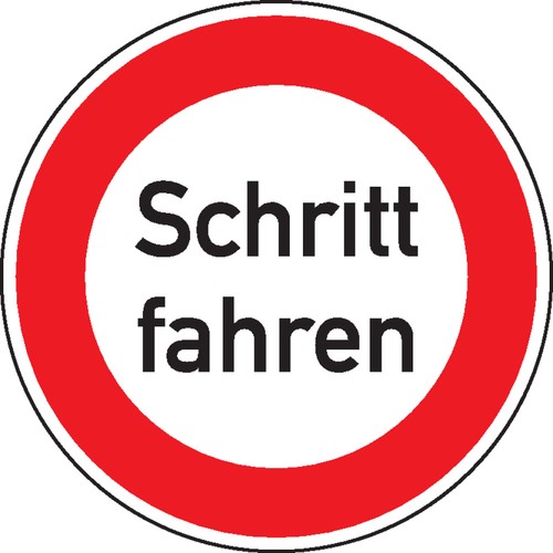 Verkehrszeichen schritt fahren - verkehrszeichen,