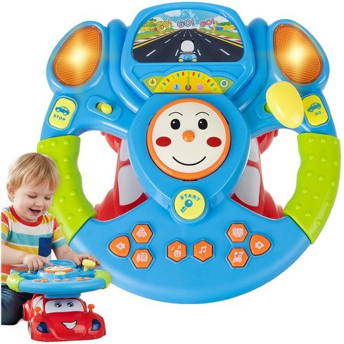 Kids steering wheel toy lights - steering,