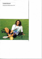 Franka Dietzsch, Leichtathletik, Autogrammkarte signiert
