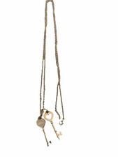 Tiffany & Co 18K 750 Roségold Herz Schlüssel Anhänger Halskette