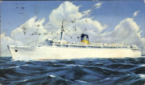 Künstler dampfschiff qss - ak,