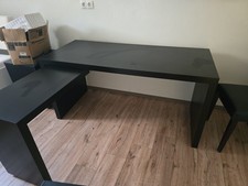 IKEA MALM Schreibtisch Schwarz