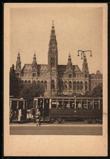 Wien, Rathaus, Strassenbahn, Ansichtskarte 